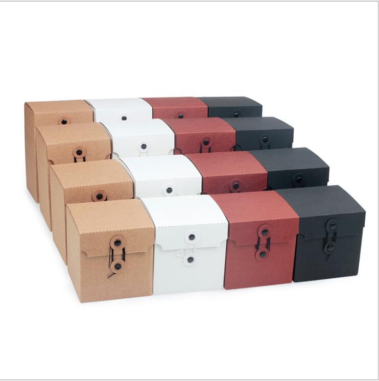 

5pcs Corrugated Paper Flip Carton Small Storage Paper Box For Can Packaging Box Kraft Folding Gift