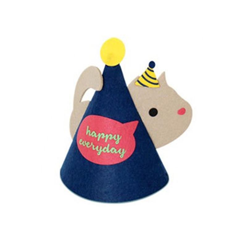 

4 Options Lovely Cloth Cone Hat Foldable Cute Animal Birthday Party Hats for Children Kids Adults Birthday