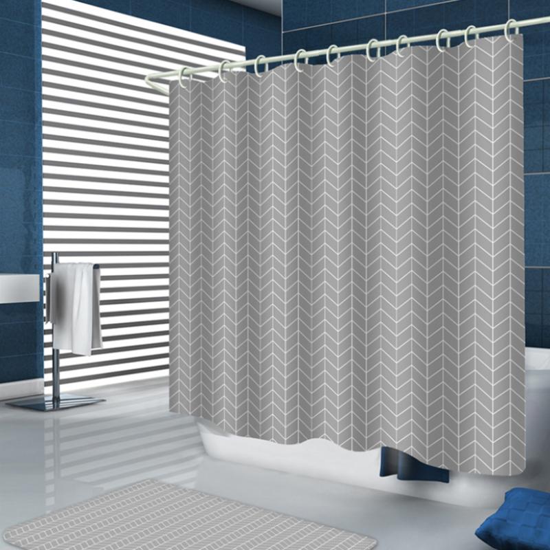 

Shower Curtain Hotel Heavy Weight Shower Curtain Waterproof and Mildew Free Bath Curtains Gray 180*200CM Curtains D40