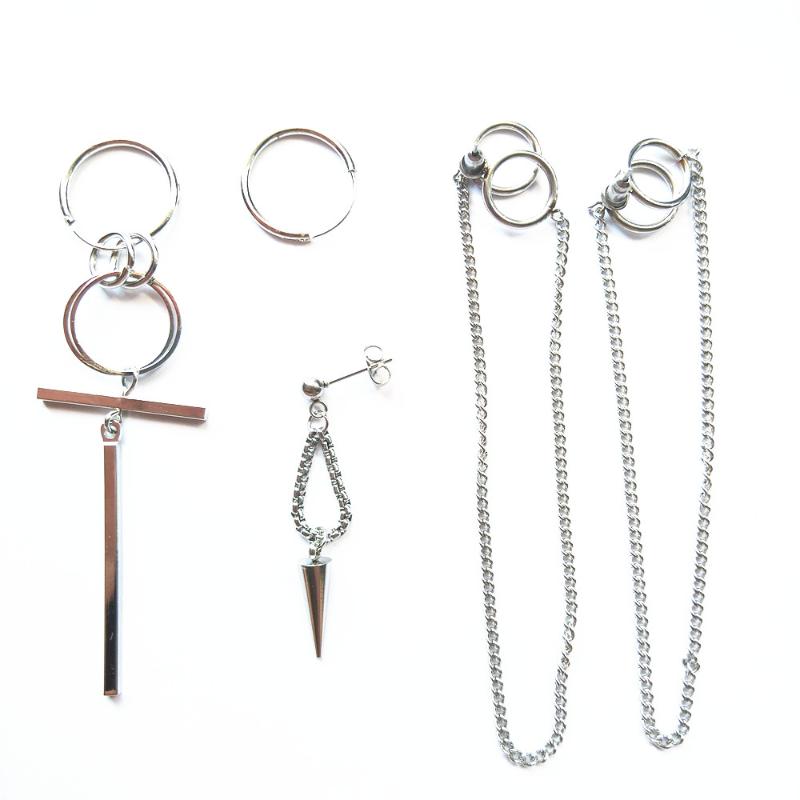 

KPOP DNA Korean Star V 5pcs/set Earrings Earrings Long Men Bangtan Boys Stud Earring For Women Men Accessories