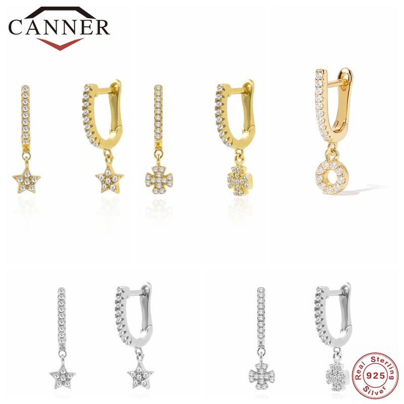 

CANNER European American Light Luxury 925 Sterling Silver INS U-shaped Hoop Earrings for Women Earring Jewelry pendientes