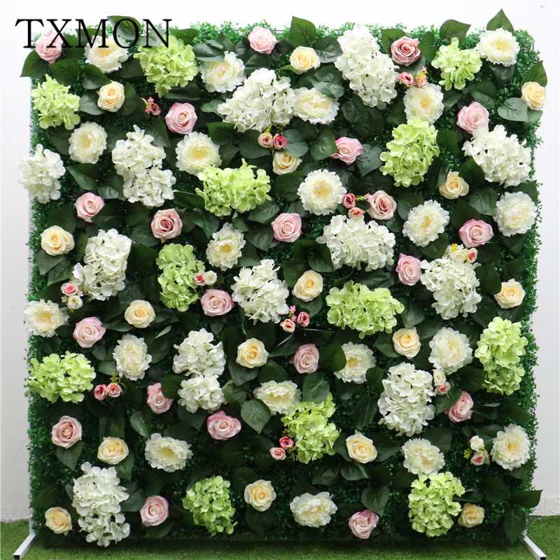 

Wedding decoration silk plants flower wall shooting props artificial fake flower row catwalk wedding arch flowers decoration, Blue