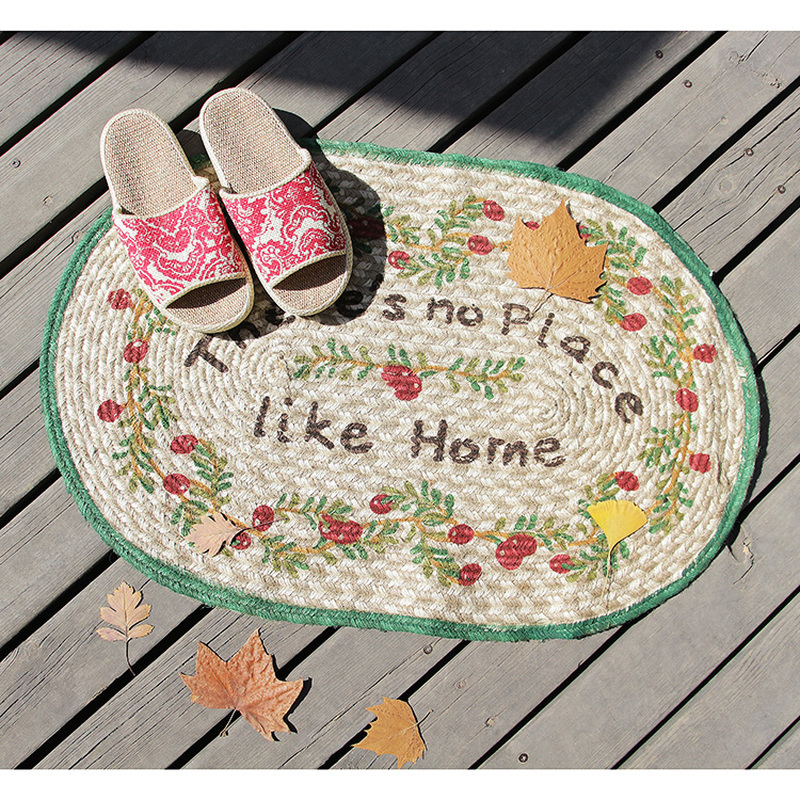 

Carpets 100% Hand-woven Mat Natural Jute Rustic Style Non-slip Door / Kitchen Bedroom Floor WF11121030