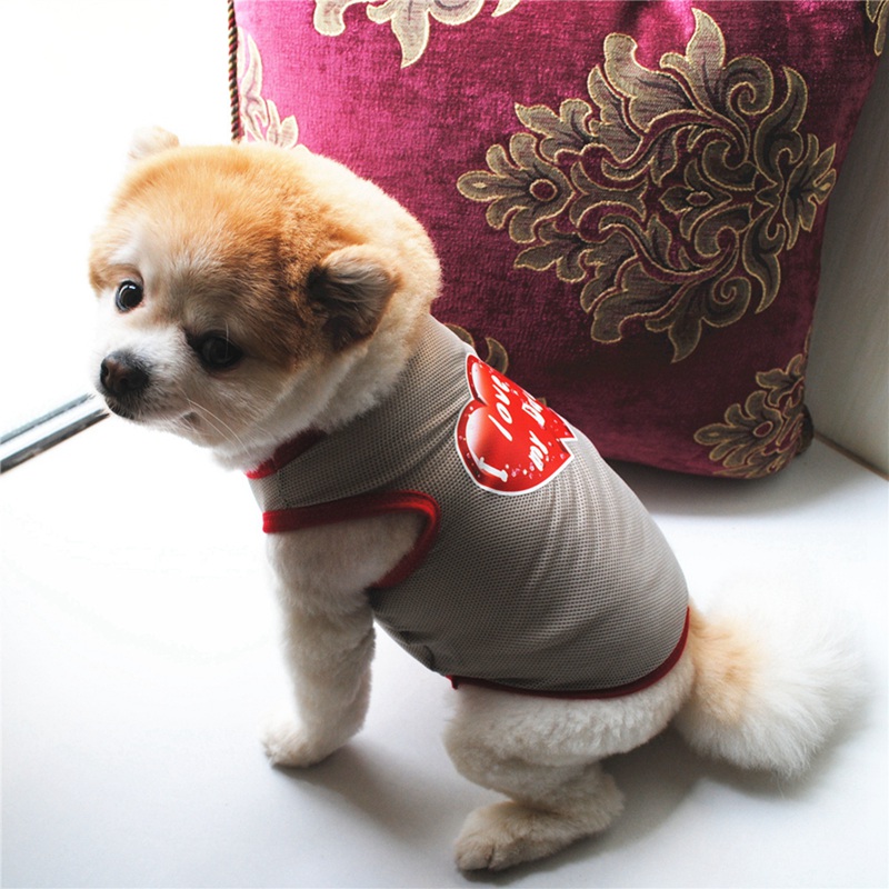 

Cute Dog Tshirt Soft Puppy Dogs Clothes Dog Shirt Cartoon Pet Clothes Summer Casual Vests For Small Medium Pets Dogs