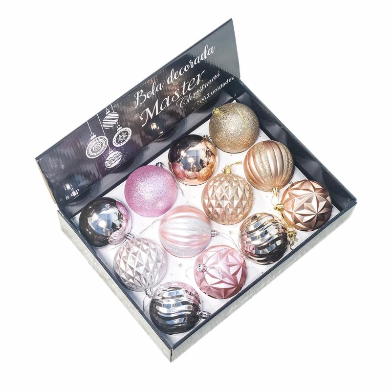 

12Pcs Christmas Tree Decor Ball 80Mm Bauble Xmas Party Hanging Ball Christmas for Home Decorations