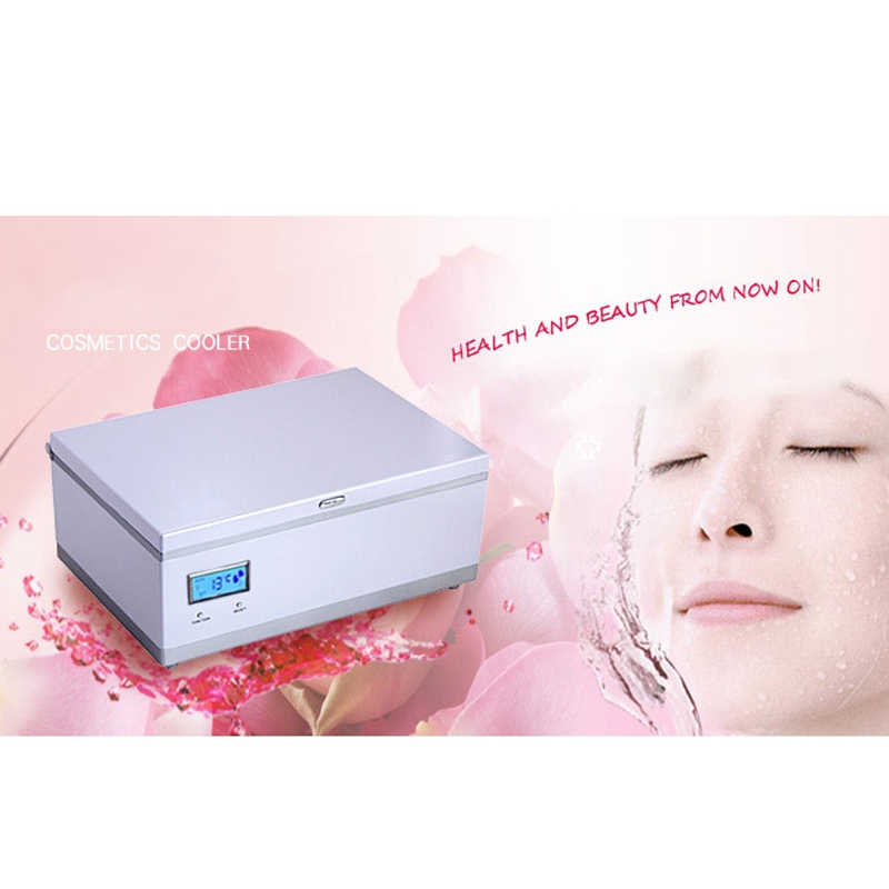 

EU Plug Cosmetic Mini Refrigerator Freezer Mask Beauty Mini Refrigerator Beauty for Makeup and Skin C