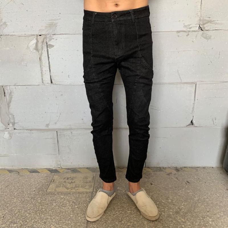

Owen Seak Men Denim Jeans Cotton Casual Men' Clothing High Street Outer Wear Autumn Men Solid Jeans Pencil Pants, Gray