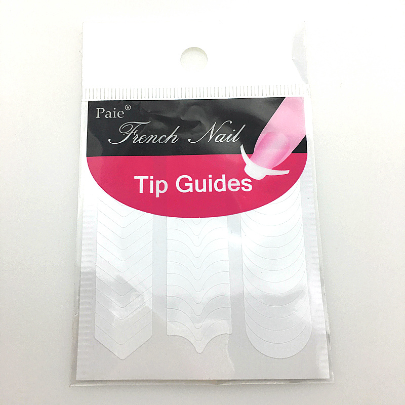 

48Pcs Nail Art DIY Tips Guides Nail Coating Pattern Transfer Stickers Accessories Classic French Tips Manicure Decal Decoration, 3 in 1