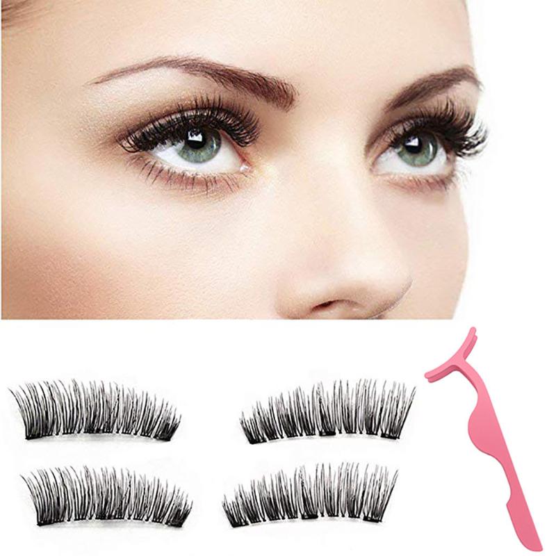 

Women's Fashion False Eyelashes 3D Magnetic False Eyelashes Lashes Reusable Magnet Cílios postios AL50