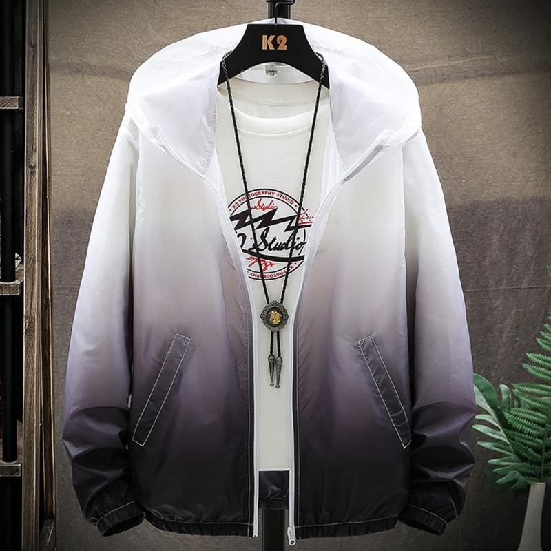 

KANCOOLD Women Men Gradient Windproof Outdoor Bicycle Sports Quick Dry Jackets Windbreaker Top Sun protection clothing Jul16, Red