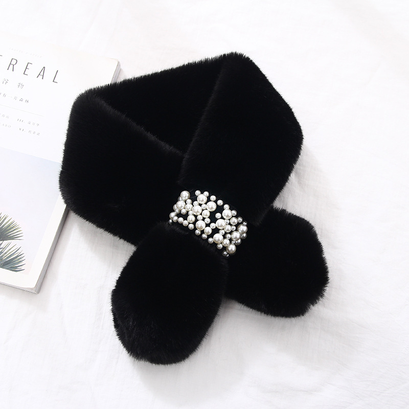 

2020 Faux Fur Winter Warm Outdoor Girls Scarf Female Women SKi Neckcloth Neck Warmer Muffler
