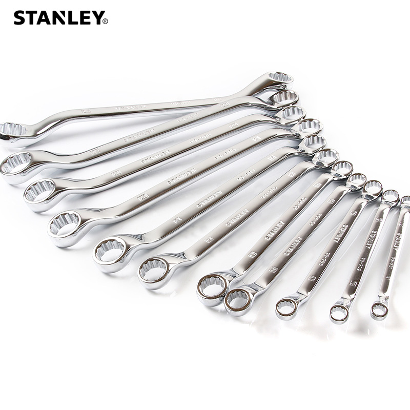 

Stanley professional metric 45° double end ring spanner doulbe-ended offset wrench 12 point gear wrenches mechanic tools