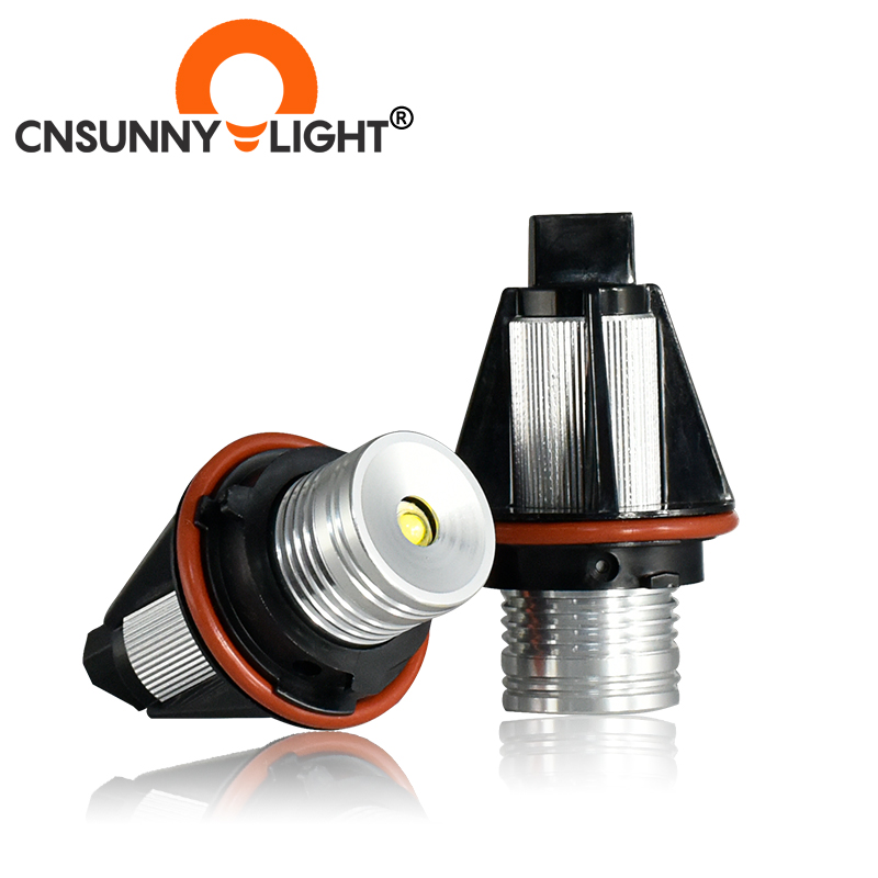 

CNSUNNYLIGHT 2PCS LED Canbus Angel Eyes Light Headlight White Lamp For E39 E53 X5 E60 E61 E63 E65 E83 X3 E87 520i 525i 750i