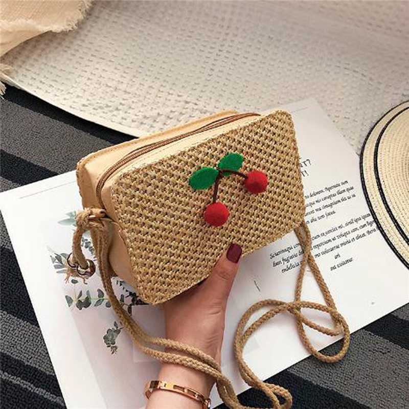 

Women Summer Small Beach Straw Handbag Shoulder Bag Messenger Crossbody Tote New