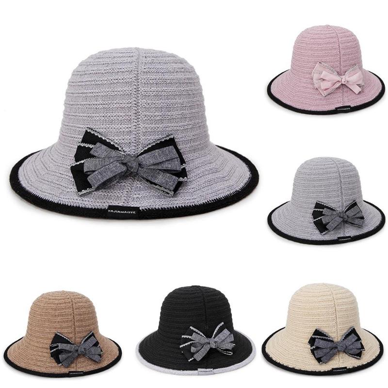 

Fashion Women Bowknot Adjustable Wide Brim Anti-UV Straw Hat Summer Sunhat Cap, Black