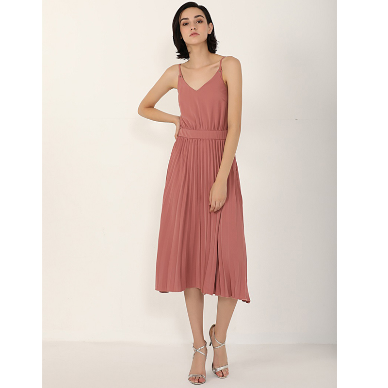 

Women Midi Dress Summer 2020 Sexy Dress Ladies High Waist Vintage Dresses with Zipper Vestidos Back Lacing Straps Backless, C4