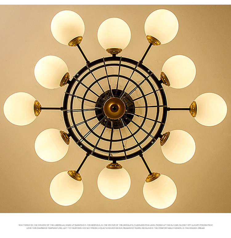 

Ceiling Fans Light Modern Minimalist LED Energy-saving Lamp Mute Anion Bedroom Living Room Study Ceiling Fan with Lamp