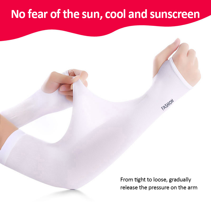 

1 Pair Unisex Cooling Arm Sleeves Elbow Cover Cycling Run Fishing UV Sun Protection Outdo Women Nylon Cool Arm Sleeves, Black
