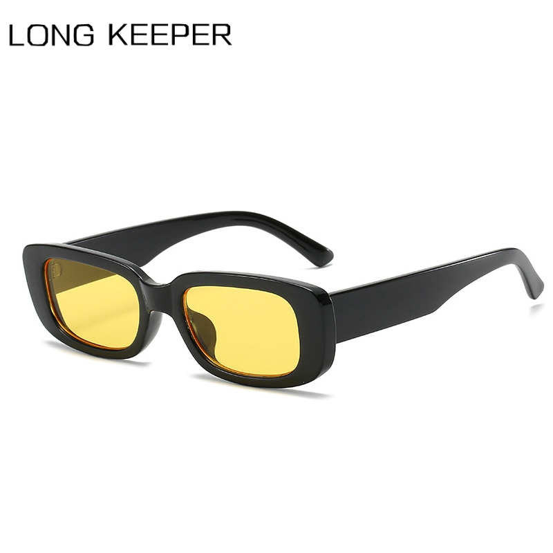 

Sunglasses Rectangle Women Men Fashion Retro Small Sun Glasses Female Black Red Vintage Eyeglasses Shades UV400 Okulary