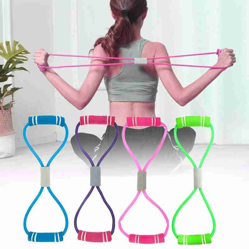 

Eight-shaped Tensioner Fitness Resistance Chest Expander Rubber Elastic Pull Rope Practice Back Chest Expansion Rope