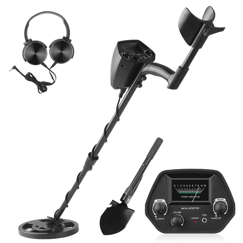 

Metal Detector Underground Professional Gold Silver Treasure Tracker Seeker Metal Detector With Headphone & Shovel