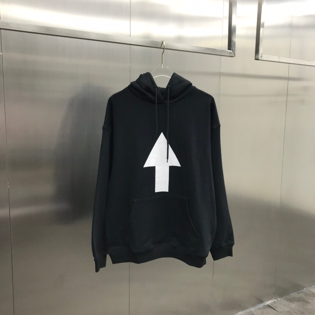 

2020new Mens Designer white Hoodie Sweatshirt oversize Men Women SweaterHip Hop Hoodies Casual Hooded Male arrow Printed Pullover, Black
