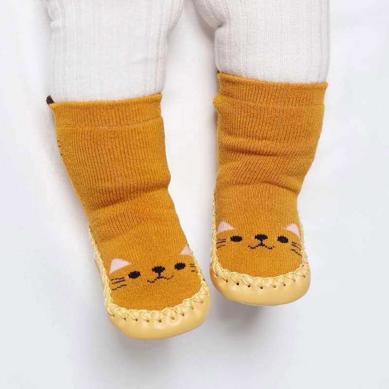 

Kids Toddler Baby Girls Boys Cartoon Animal Thick Warm Anti-Slip Socks Slippers chaussette haute fille kids christmas socks 2020, Blue