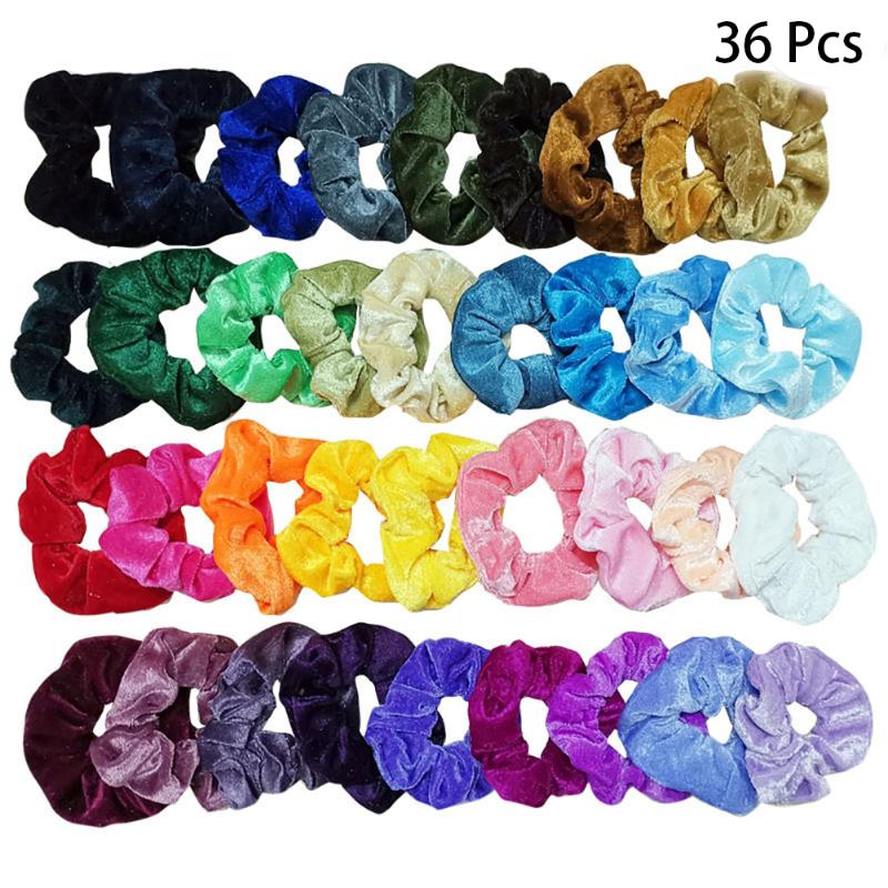 

Soft Accessories Travel Wide Solid Decoration Artificial Velvet Lightweight Gift Elastic Girls Women Scrunchies Random Color