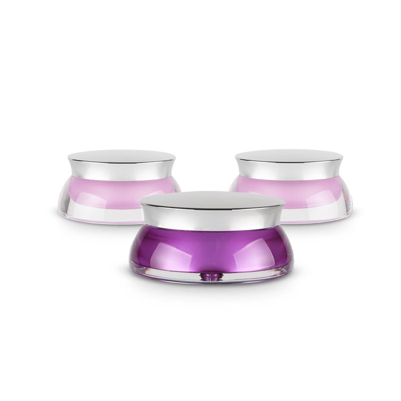 

12 X 15G 30G Empty Skin Care Cream Acrylic Bottle Scallop Shape Acrylic Cosmetic Jars Pink Purple Makeup Beautiful Pot Tin