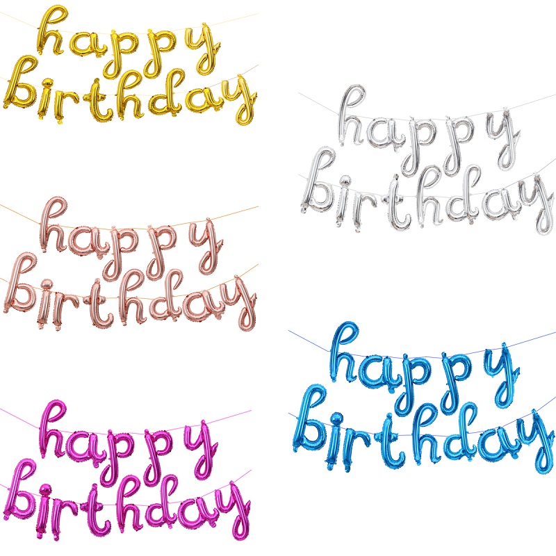 

Floral Letters HAPPY BIRTHDAY Foil Balloons Happy Birthday Party Decoration Kids Alphabet Air Balloons Baby Shower Supplies