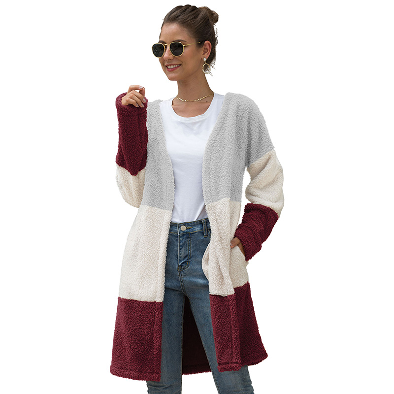 

Autumn Winter Coat Women 2020 Casual Loose Solid Long Coat Female Vintage Plus Size Thick Faux Fur Jackets Coats, Gray