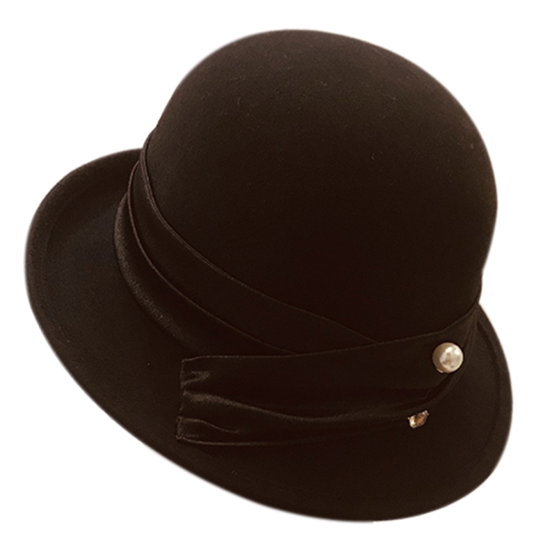 

Vintage Ladies Fedora, Wool Winter Hat, Wedding Hat, Top Hat, Black