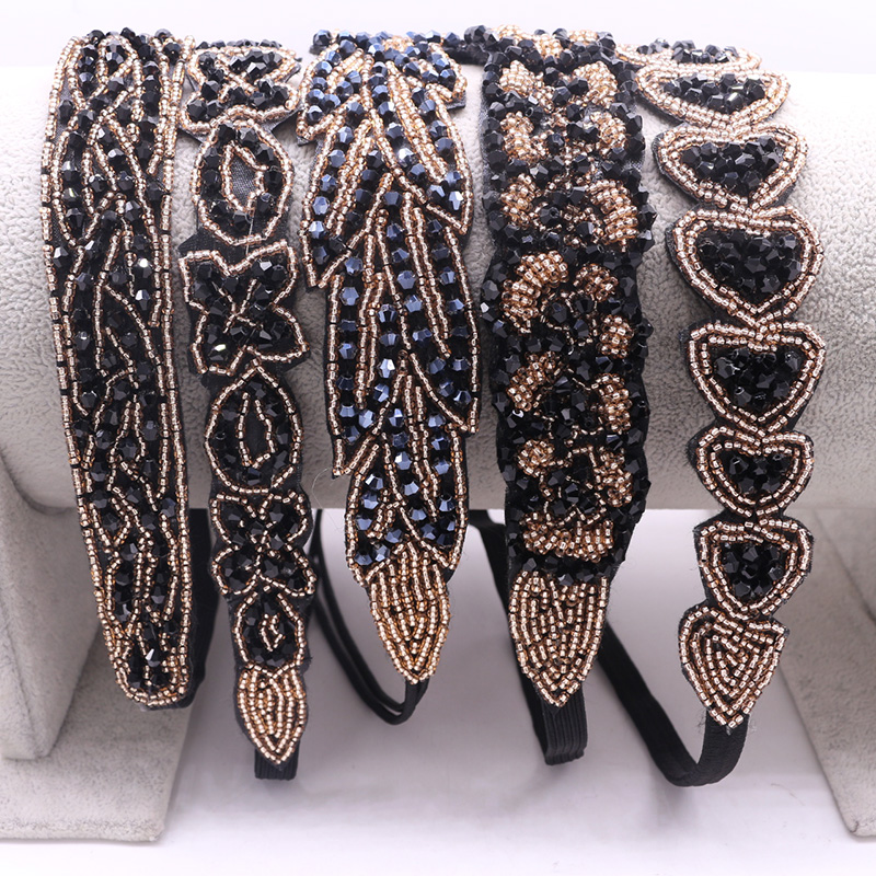 

Ethnic Glass Beads Handmade Headband Pearl Rhinestone Customized Beaded Hairband For Women & Girls Hair Accessories