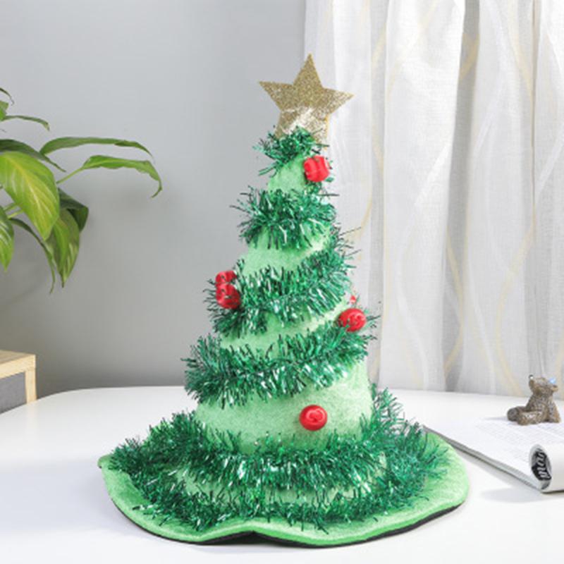 

Santa Led Light Up Flashing Christmas Tree Hat Green Luminous Costume Party Kids Adult Christmas Xmas Cap New Year Gifts