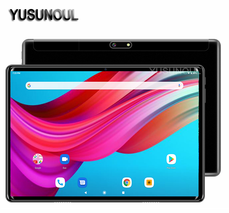 

Hot Sale New 2020 Super 2.5D Glass 10 inch tablet PC 4G Android 9.0 Octa Core 32/64GB ROM WiFi GPS 10.1 IPS Gifts+Tempered Glass, Black