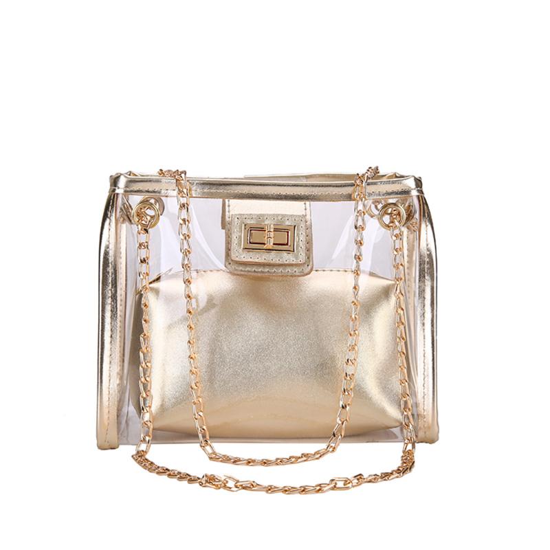 

Women Bag Jelly Transparent Square Package Super Chain Messenger torebki damskie torebka damska shopper ladies hand bags