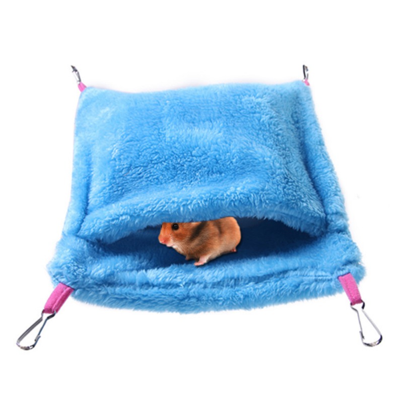 

Fleece Hanging Hamster House Pet Bed Rat Hamster Toys Guinea Pig Hammock Cage Bird Sleeping Nest Cage Swing