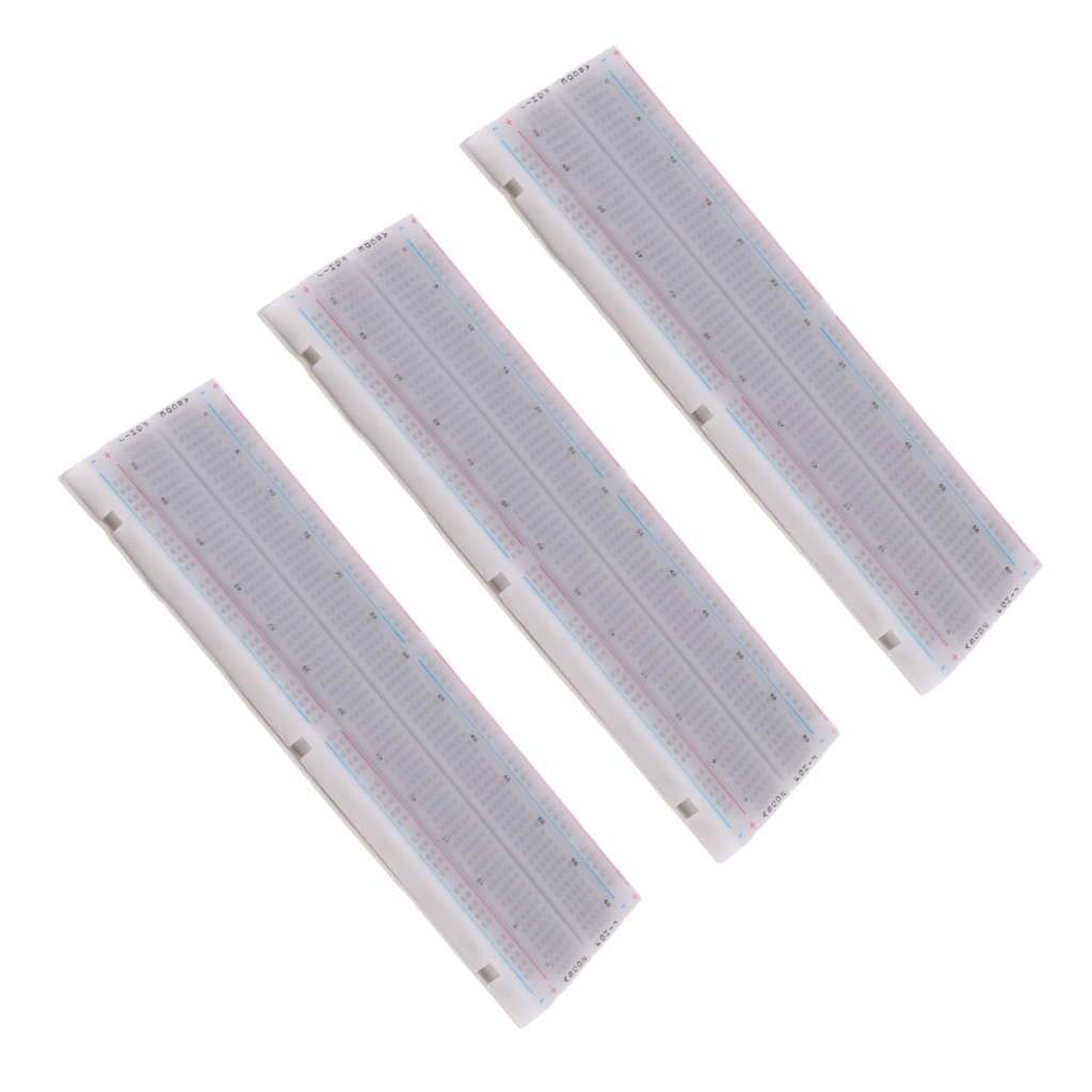 

3x MB-102 MB102 Solderless Breadboard 830 Points PCB BreadBoard 160Ã55Ã10MM