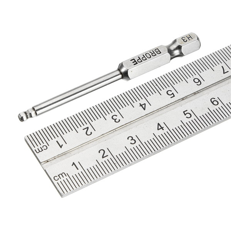 

Broppe 7Pc 2/2.5/3/4/5/6/8mm Magnetic Ball Screwdriver Bits 1/4 Inch Hex Shank Screwdriver 65mm Electric Drill Power Driver Tool