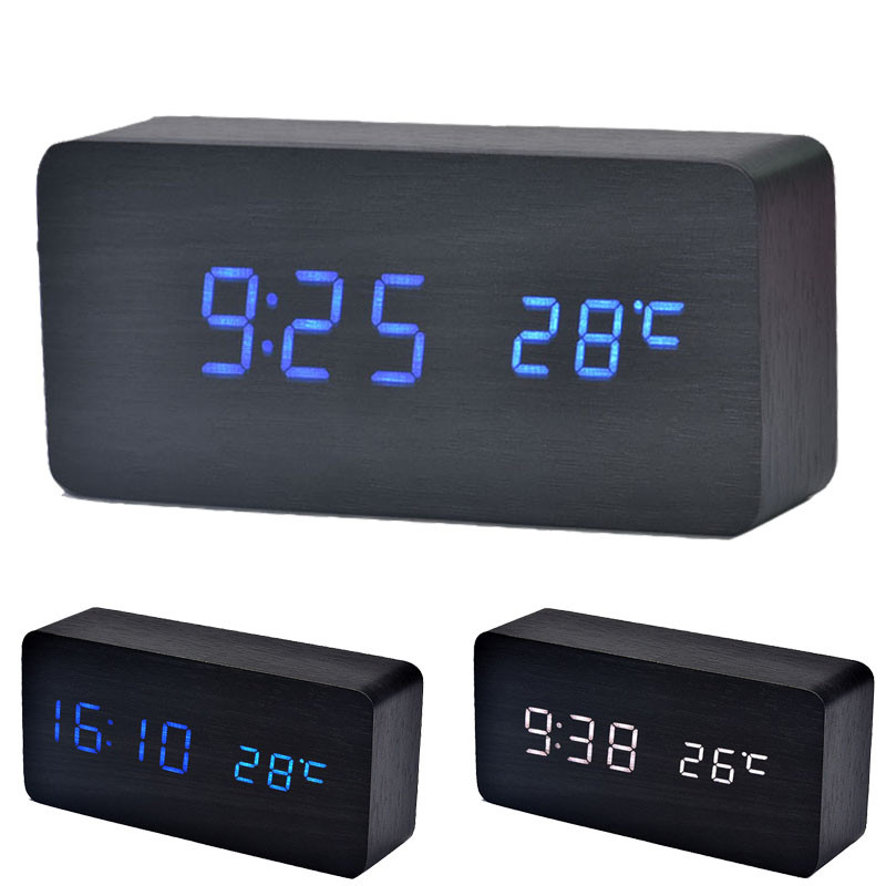 

Temperature Sounds Control LED electronic desktop Digital Alarm Clock W809