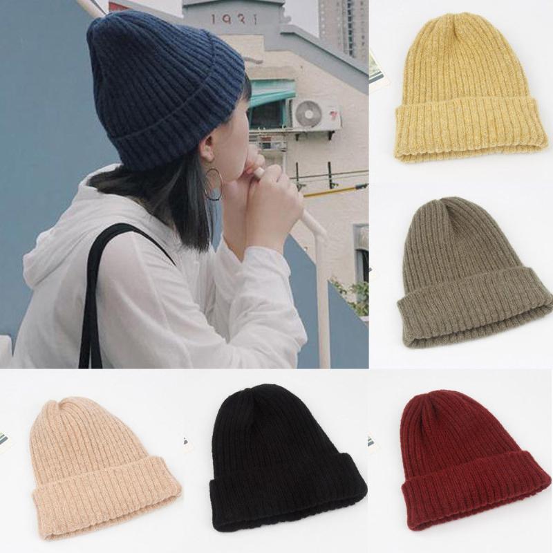

Braided Crochet Wool Knit Beanie Ski Ball Cap Baggy Womens Winter Warm Hat, Black