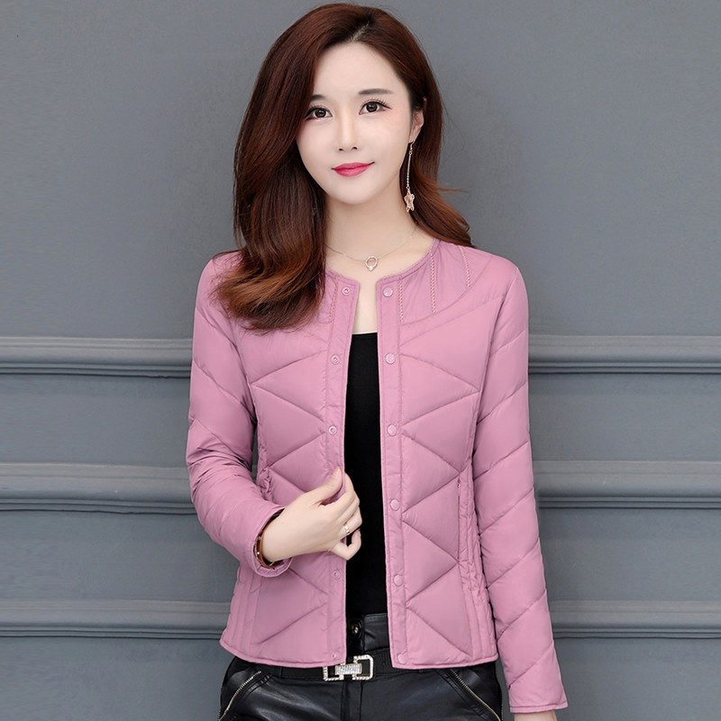 

Winter Women Thin Down Jacket White Duck Down Jackets Long Sleeve Warm Slim Coat Parka Female Elegant Outwear, Black