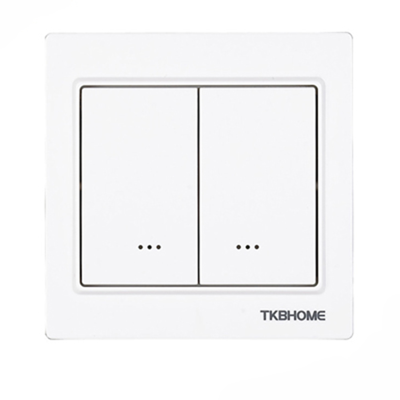 

Z-Wave plus EU Frequency 868.42MHz Two Channel Wall Mounted Switch socket module TKB home TZ57 86X86mm type two relay switch
