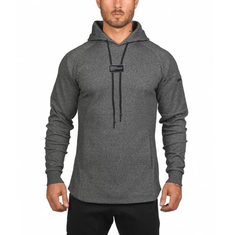 

Men Hoodies Sport Jacket Gym Running Jogging Sportswear Training Fitness Clothing Bodybuilding Sweatshirt Hooded Tracksuit Shirt, Black