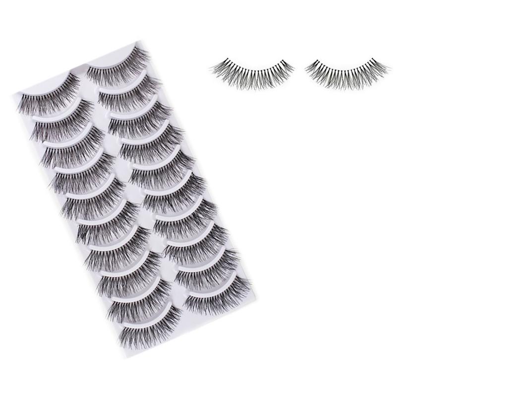 

New 10 Pairs Of 3D Natural Messy Soft False Eyelash Makeup Extended Eyelash Deauty Tools