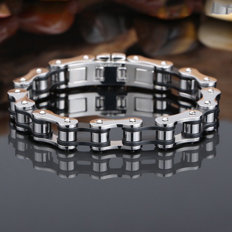 

Bracelet Stainless Steel Single-chain New Steel Black Simple and Elegant Accessories High Quality Delicate Individual Fashion