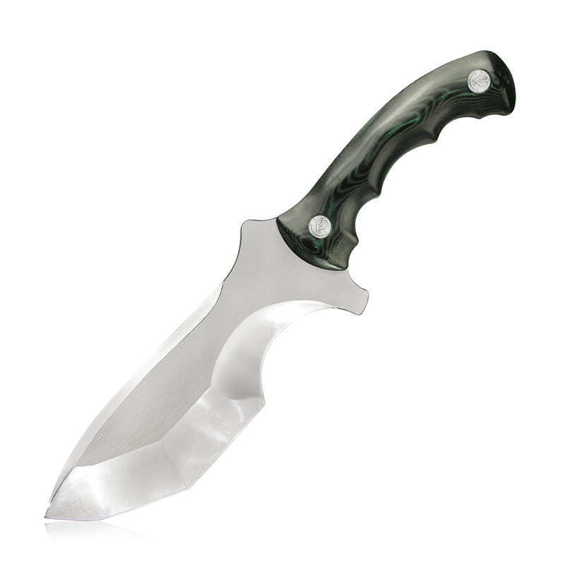 

KUBEY GIANT SPIRIT - KB238 FIXED BLADE KNIFE 7.0" BRUSHED & MIRRORED D2 BLADE MICATA HANDLE FOR HUNTING, CAMPING, HIKING