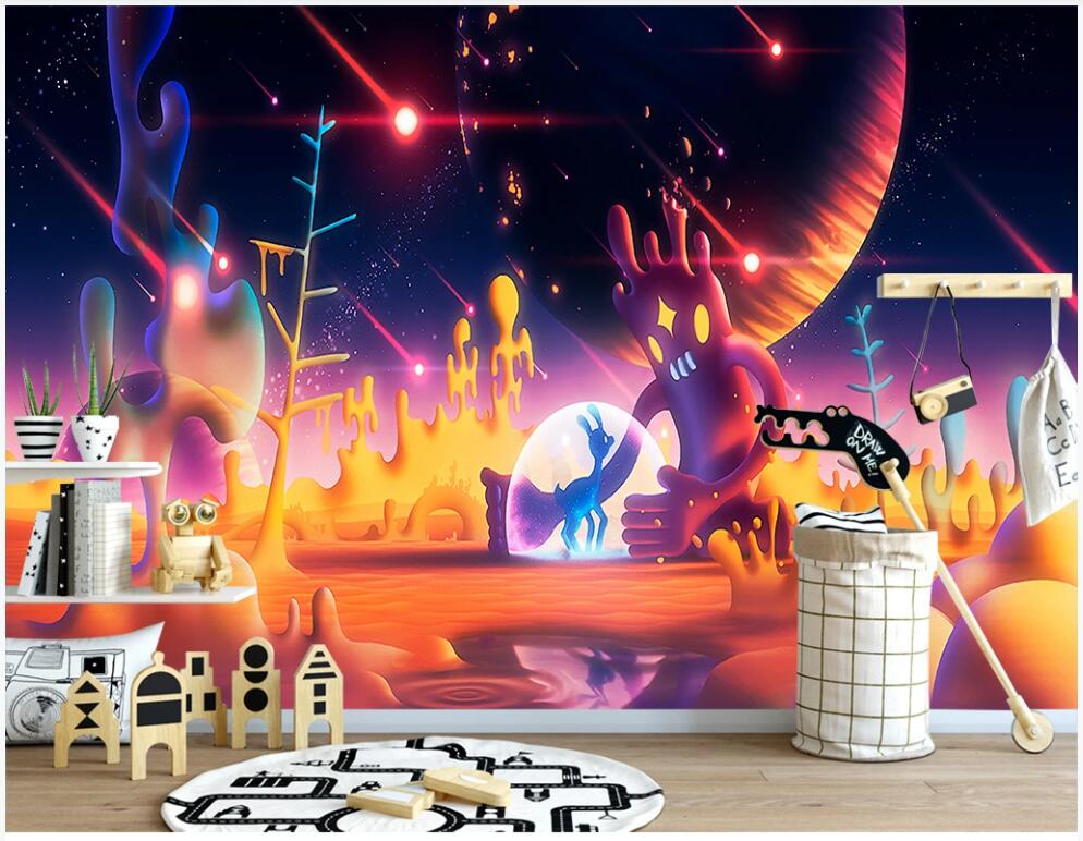 

custom photo mural 3d wallpaper Fantasy cartoon deer character children's room home decor 3d wall murals wallpaper for walls 3 d, Non-woven