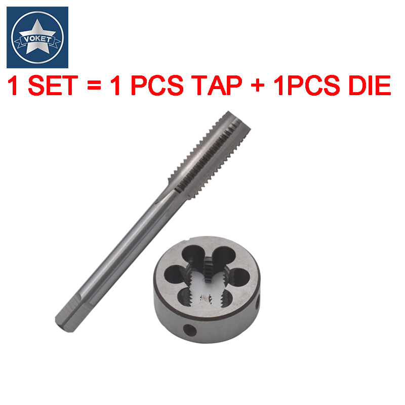

1 SET HSS Metric Right Hand Screw tap and die set M30 M32 M33 M34 X0.5 X0.75 X1 X2X3 Round dies Fine Thread Straight Flute taps