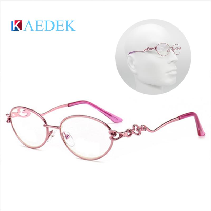 

KAEDEK Women Anti-Blu-Ray computer light Reading Glasses Clear Lens 2020Presbyopic Eyeglasses Diopter Fashion design+1 1.5 2 3